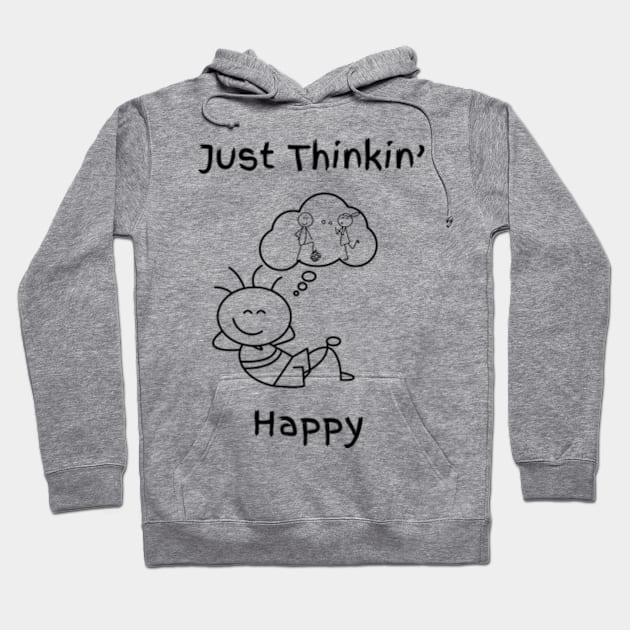 Just Thinking Happy Hoodie by Armadales